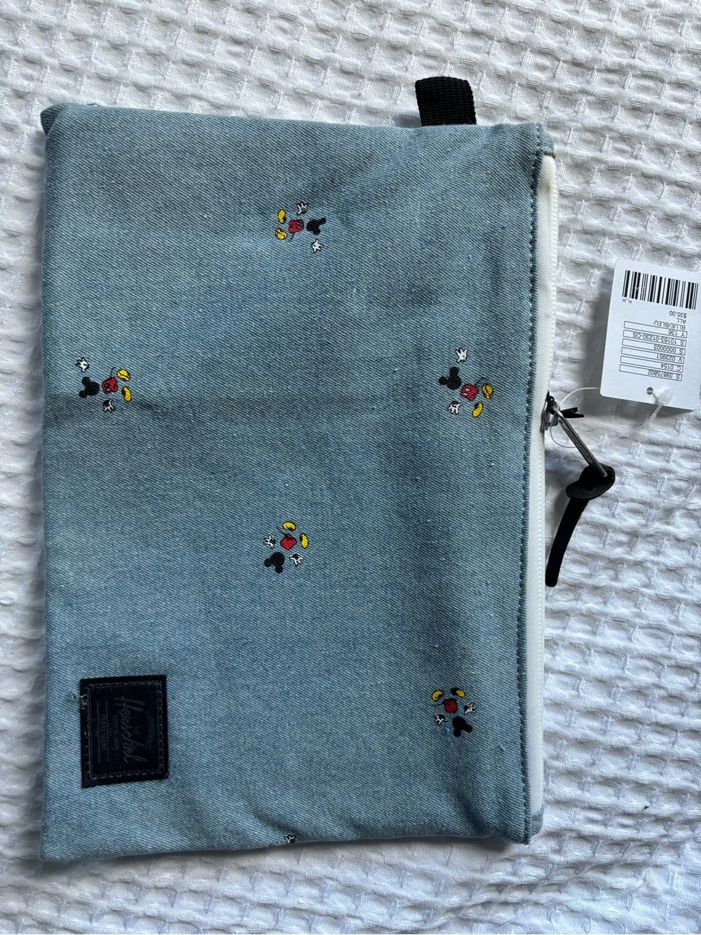 Herschel Supply Company Light Denim Blue Zipper Pouch - Disney Mickey Mouse